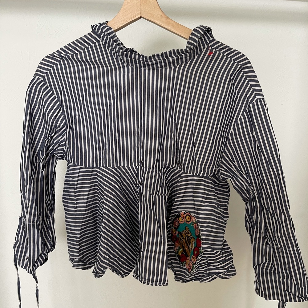 Zara flowy striped top
